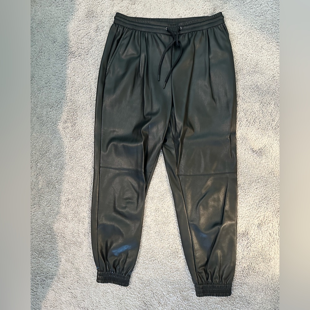 Zara - Faux Leather Joggers - Medium